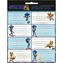 GIM Ετικέτα Με Αυτοκόλλητα 2Τμχ Sonic