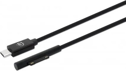 Manhattan Usbkabel Usbc M Bis Surface Connect M 15 V 3 A 18 M Untersttzt Stromversorgung Schwarz Fr Microsoft Surface Book 3 Go 2 Laptop 2 Laptop 3 Laptop Go Pro 7 Pro X Studio 2