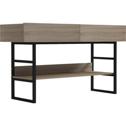 Κονσόλα Vien pakoworld σε sonoma-μαύρη απόχρωση 139x43x75.5εκ