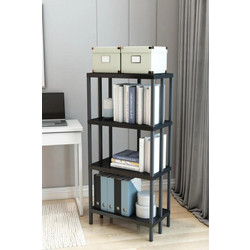 Stewe Home Βιβλιοθήκη Μαύρο 55x30x125cm STE-016338-P16338