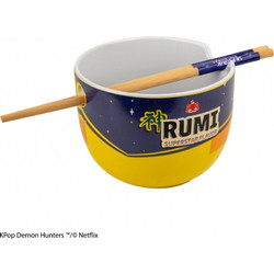 Cinereplicas KPop Demon Hunters Ramen Bowl with Chopsticks Rumi Superstar Flavor CR4420