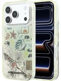 Karl Lagerfeld Hardcase Liquid Glitter Beach & Sand Beige (iPhone 18 Pro / 17 Pro)
