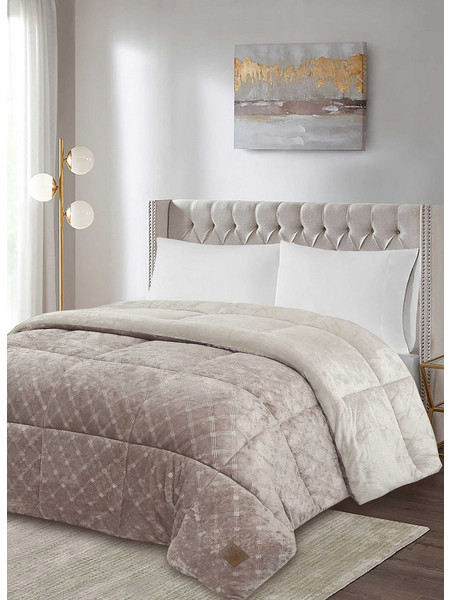 MADI Κουβερτοπάπλωμα Μονό 160x220 Embor Beige
