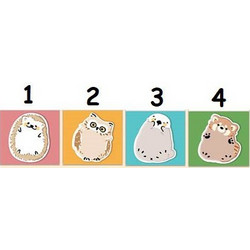STAND UP STICKY NOTES MASMARCU FLUFFY ANIMALS 30Φ