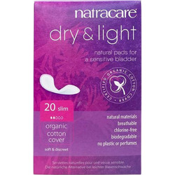 Natracare Dry & Light Pads Σερβιέτες Ακράτειας 2 Σταγόνες 20τμχ