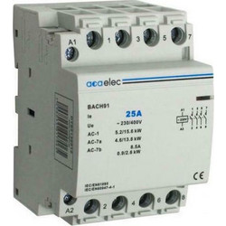 Ρελέ Ράγας Ισχύος 40A 4NO 230V 3M ACA - DY02130014