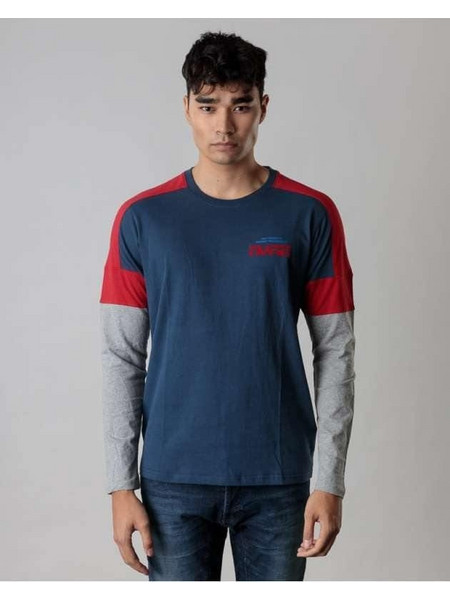Devergo Men's L/S T-Shirt 4000 - Blue