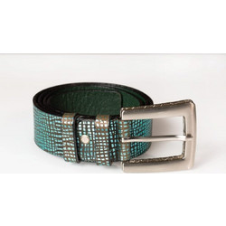 Bashaikov Men's Leather Belt 1/42489 - Petrol