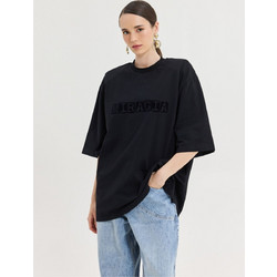 Hemithea Cheetah Oversized T-Shirt Metal Vibes Black