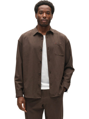 Gabba Jens Over Rubin Ανδρικό Πουκάμισο Overshirt Καφέ 12105-3035