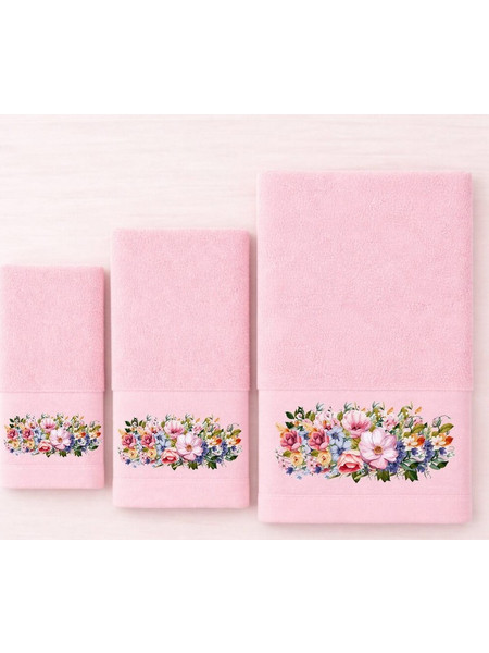 Πετσέτες Rosie (Σετ 3τμχ) Dusty Rose Astron Σετ Πετσέτες 70x140cm 100% Βαμβάκι