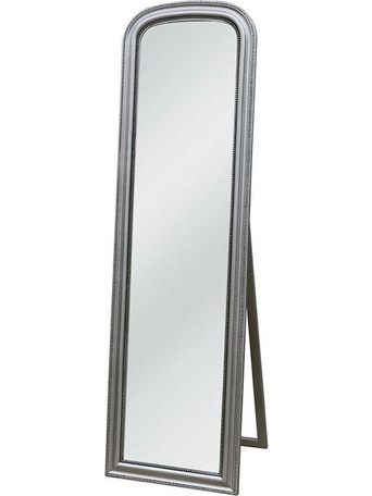 Liberta Καθρέπτης Δαπέδου Ξύλινος Louis Ασημί 50x170cm