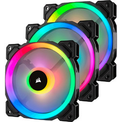 Corsair LL120 Dual Light Loop Case Fan 120mm RGB με Σύνδεση 3-Pin 4-Pin PWM 3τμχ Black