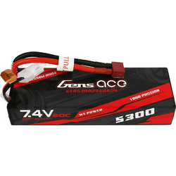 Gens Ace 5300mAh 7.4V 2S1P 60C Car Lipo Battery Pack Hardcase