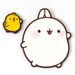 Carat Shop Molang - Molang and Piu Piu Pin Badge (MLPB0128)