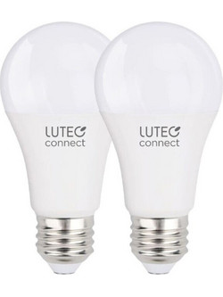 Έξυπνη λάμπα LED A60 2xE27 9,2W + remote control ρυθμιζόμενο λευκό 2700-6500Κ + RGB Lutec Connect