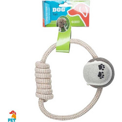 PET COMFORT Σχοινί και Μπάλα Παιχνίδι για Σκύλους από Βαμβάκι - Αξεσουάρ Κατοικιδίων Σκύλου 10009034
