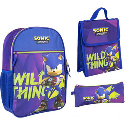 Cerda Sonic Prime Σχολική Τσάντα Πλάτης Δημοτικού Μπλε Μωβ 2100004398