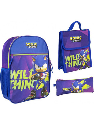 Cerda Sonic Prime Σχολική Τσάντα Πλάτης Δημοτικού Μπλε Μωβ 2100004398