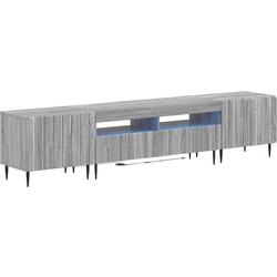3 Τεμάχια LED Τηλεοπτική Ντουλάπα ZWOLLE Γκρι Sonoma 3416523