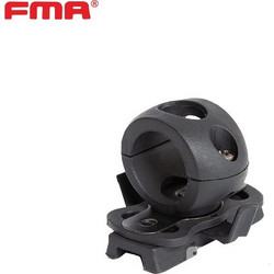 Δαχτυλίδι - Βάση Φακού για Κράνος, SINGLE-CLAMP RAIL ADAPTER (1'') FMA, Black
