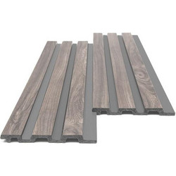 PS PANEL ΜΕ 3D ΠΗΧΑΚΙΑ 00 PIANO 12/122/2900mm WALNUT/DARK GREY NewPlan