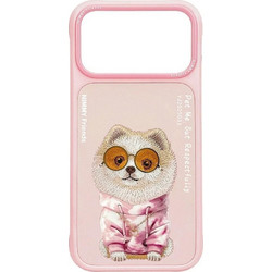 Nimmy Glasses Cool Dog Back Cover Pink (iPhone 18 Pro Max / 17 Pro Max)