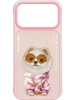 Nimmy Glasses Cool Dog Back Cover Pink (iPhone 18 Pro Max / 17 Pro Max)