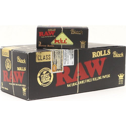 RAW BLACK ROLL CLASSIC KING SIZE UNREFINED 3 μέτρα (ΚΟΥΤΙ 12 ΤΕΜ) 716165253778
