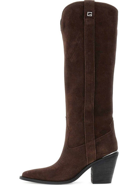 Guess γυναικείες suede μπότες Sashan - FLTSN2SUE11 Καφέ