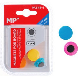 MP σετ μαγνήτες PA348-1, στρογγυλοί, 30mm, χρωματιστοί, 4τμχ