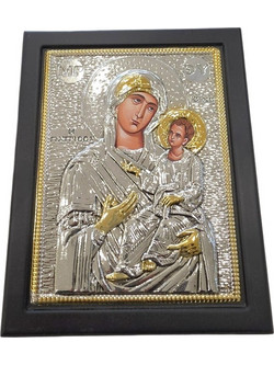 Ασημένια Εικόνα 925 Παναγία Γιάτρισσα 19x24cm Black