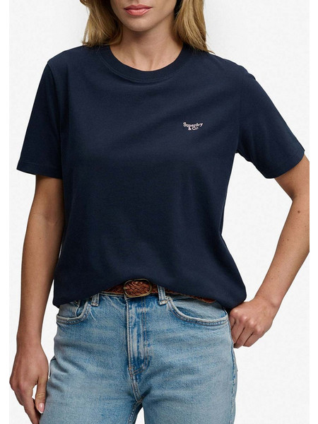 SUPERDRY SIGNATURE EMB TEE ΜΠΛΟΥΖΑ ΓΥΝΑΙΚΕΙΟ W1011952A-98T NavyBlue
