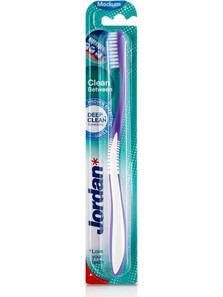 Jordan Clean Between Medium Μπλε- Οδοντόβουρτσα Λευκή