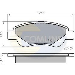 COMLINE ΤΑΚΑΚΙΑ - CBP01552 (OEM: 1611456980, 1613819980)