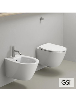 Κρεμαστό μπιντέ GSI Modo 52 cm - Λευκό