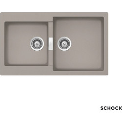 Schock Cristalite Manhattan Ένθετος Νεροχύτης Γρανίτη Αντιστρεφόμενος Ματ Concrete Beton 86x50cm 30290-1451