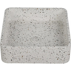 Karag IRA Stracciatella CS-0009-E3 Επικαθήμενος Νιπτήρας Μπάνιου Πέτρινος 39x39x12cm Μπεζ