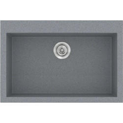 Sanitec Classic 338 Υποκαθήμενος Νεροχύτης Γρανίτη Ματ Metallic Silver 70x50cm