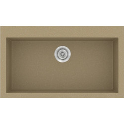 Sanitec Classic 333 Υποκαθήμενος Νεροχύτης Γρανίτη Ματ Metallic Cream 79x50cm