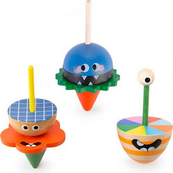 Ξύλινο Παιχνίδι Σβούρα Kidoki Dizzy Monster Spinning Top Kikkerland - Kikkerland