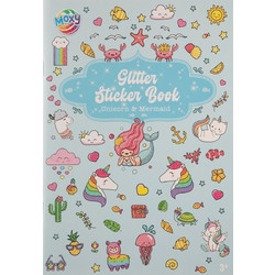 Moxy - Glitter Sticker Book A5 - Blue - Toys