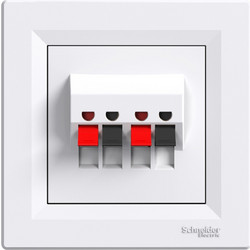 Asfora, loudspeaker socket, white