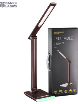 LED Table Lamp 7W Leather 2800K-6000K Dimmable USB 5V 2.1A + RGB Touch Light