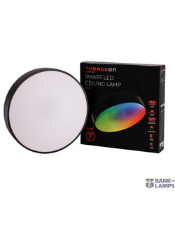 LED Ceiling Light 24W 3200Lm 2700-6500K IP20 RA80 Black