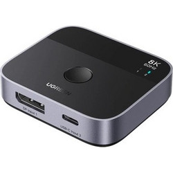 Ugreen DisplayPort/USB-C to USB-C switch grey