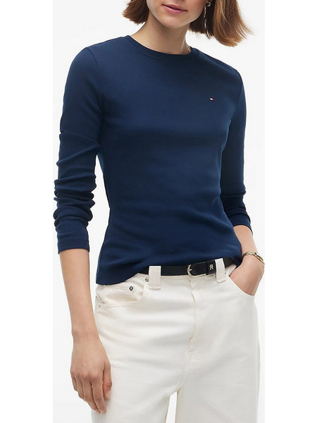 TOMMY HILFIGER CODY SLIM C-NK L/S T-SHIRT WW0WW53689-C1G DarkBlue