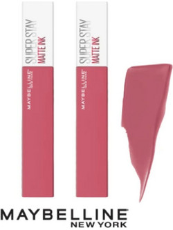 Maybelline SuperStay Matte Ink 015 Lover Set Long Lasting Liquid Κραγιόν 2x5ml