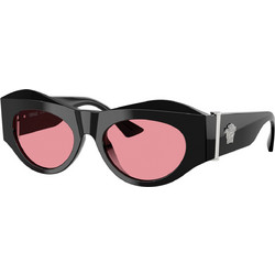 Versace VE4477U 532084 Γυναικεία Γυαλιά Ηλίου Οβάλ Κοκάλινα Μαύρα με Ροζ Φακό