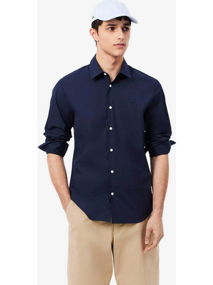 Lacoste Ανδρικό Πουκάμισο Slim Fit Μπλε CH8798